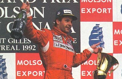1992 Canadian Grand Prix podium - Gerhard Berger
